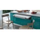 Dispositivo per tavolo a cassetto estraibile Brunch, piano 108 cm portata 80 kg