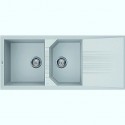 Elleci lavello LVT50092 vitrotek 2 vasche + gocciol 116*50 cm 